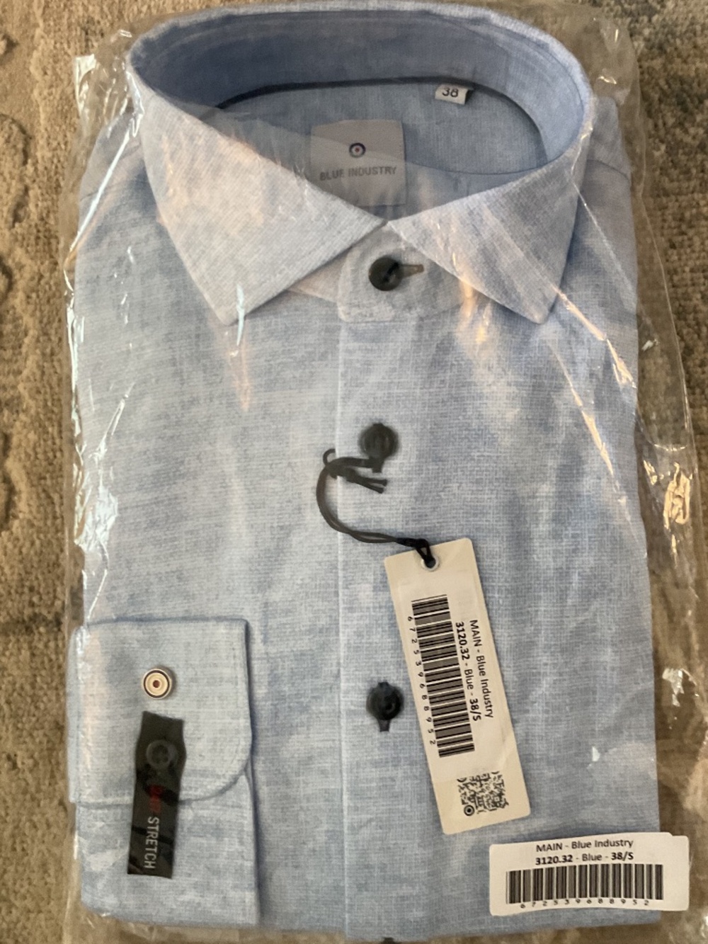 💐NWT💐Blue Industry Shirt Print Light Blue - size 38